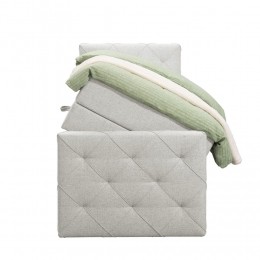 25korting-LeenBakker-BoxspringMetOpbergruimteEnVoetbordLivGeruit-Ecru-90x200cm-Stof-Crme