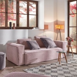 KaveHome2-zitsBankBlok210cmRib-Roze-Velvet
