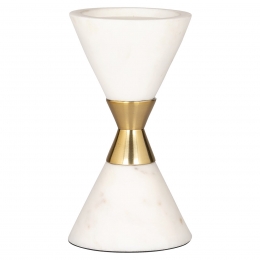 RichmondKandelaarJurreMarmer18cm-Wit