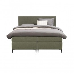 25korting-LeenBakker-BoxspringLivEgaal-160x200Cm-SlankePoot-Stof-Groen