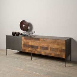 TowerLivingTv-meubelPandora165cm-HoutMetaal