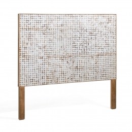 KaveHomeHoofdboordKronMangohout174x135cm-Bruin