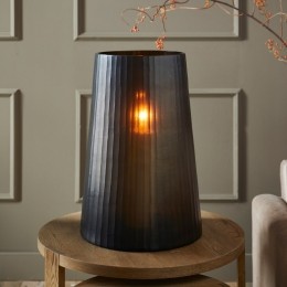 RiviraMaisonWindlichtLeightonGeribbeldglas53cm-Bruin