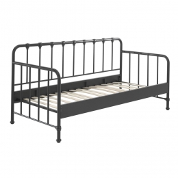 25korting-LeenBakker-VipackBedbankBronxx-90x200Cm-Metaal-Zwart-208x985x110Cm