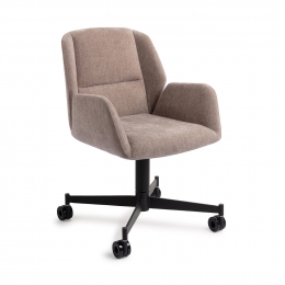 JesperHomeDraaibareEetkamerstoelMyokoCasterBlack-Greystones