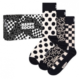 Happysocks3stuksBlackandWhiteSocksGiftBoxActie