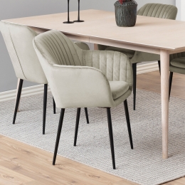 BendtEetkamerstoelAlbinVelvet-Zand