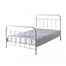 25korting-LeenBakker-VipackBedNewYork-120x200Cm-Metaal-Wit
