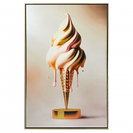 RichmondWallArtIcecream120x60cm-Goud