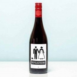 WijnflesGameoverBruidspaar-RoodMerlot