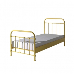 25korting-LeenBakker-VipackBedNewYork-90x200Cm-Metaal-Geel