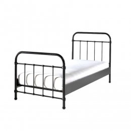 25korting-LeenBakker-VipackBedNewYork-90x200Cm-Metaal-Zwart