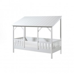 25korting-LeenBakker-VipackHuisbedMetDak-90x200Cm-MDFGrenenhout-Wit-106x2142x174Cm