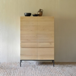 EthnicraftOpbergkastLignaGeoliedEikenhout162x110cm-Zwart