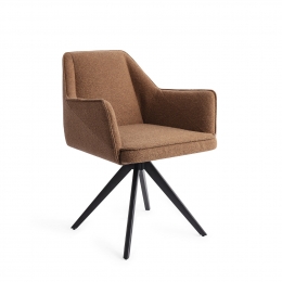 JesperHomeEetkamerstoelTomeTurnBlackDraaibaar-CinnamonBun