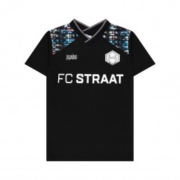 TouzaniLaManchaFCStraatTrainingsshirtKidsZwartWit