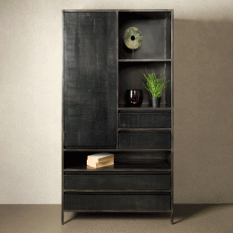 TowerLivingOpbergkastPaterno190x100cm-Zwart