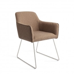 JesperHomeEetkamerstoelHofuSlideSteel-FrenchToast