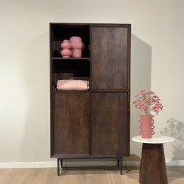 LivingfurnOpbergkastRavensteinMangohout170x90cm-Bruin