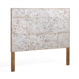 KaveHomeHoofdboordKronMangohout174x135cm-Bruin