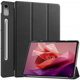 Case2go-TablethoesgeschiktvoorLenovoTabP122023-Tri-FoldBookCase-AutoWakefunctie-Zwart