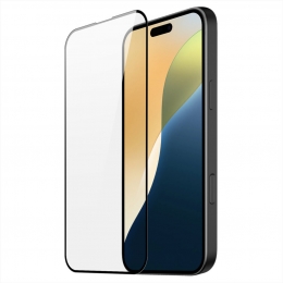 DuxDucis-ScreenprotectorgeschiktvoorAppleiPhone16Plus-TemperedGlassScreenprotector-Zwart