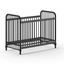 25korting-LeenBakker-VipackBabybedBronxx-60x120cm-Mat-Metaal-Zwart-1307x71x1023Cm