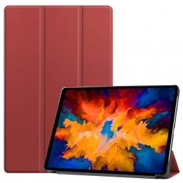 TabletHoesgeschiktvoorLenovoTabP11Pro115inch-Tri-FoldBookCase-CovermetAutoWakeFunctie-DonkerRood