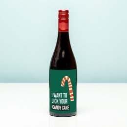 WijnfleskerstIwanttolickyourcandycane-RoodMerlot
