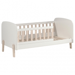 25korting-LeenBakker-VipackPeuterbedKiddy-68x77x148Cm-GrenenhoutMDF-Wit-1482x77x68Cm