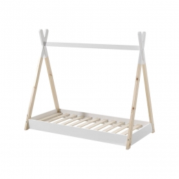 25korting-LeenBakker-VipackPeuterbedTipiWithout-70x140Cm-Grenenhout-BruinWit-146x845x1304Cm