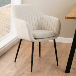 BendtEetkamerstoelAlbinStof-Zand