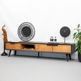 TowerLivingTv-meubelBressoEiken200cm-Hout