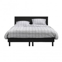 25korting-LeenBakker-BoxcombinatieRova-140x200Cm-Stof-Zwart