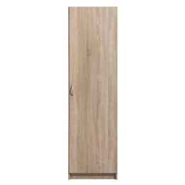 25korting-LeenBakker-KledingkastVaria1-deurs-LichtEiken-175x49x50Cm-Spaanplaat-Bruin