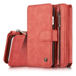 CaseMe-SamsungGalaxyS21Hoesje-BackCovermetRitssluiting-Rood