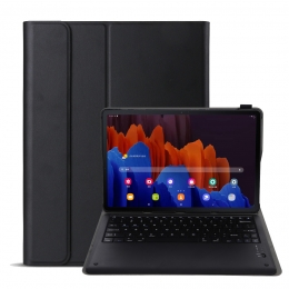 BluetoothToetsenbordgeschiktvoorSamsungGalaxyTabA7Lite2021ToetsenbordampHoes-QWERTYKeyboardcase-AutoWakefunctie-Zwart