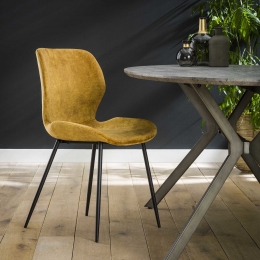 EetkamerstoelGaelVelvet-Goud