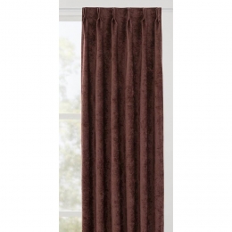 LeenBakker-GordijnstofQiaraSemi-verduisterend-Bordeaux-Polyester-Rood-B150Cm