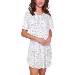 LadyAvenueBambooShortSleeveDottedNightdressActie