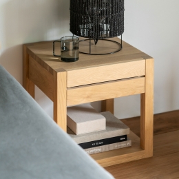 EthnicraftNachtkastjeAzurGeoliedEikenhout-Naturel