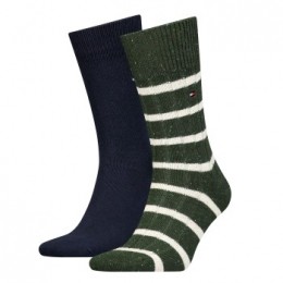 TommyHilfiger2stuksMenNeppyStripeSockActie