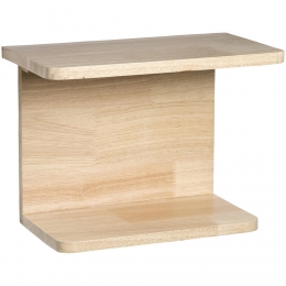 15korting-LeenBakker-WandplankMick-NaturelRubberwood-24x32x18Cm-Hout-Bruin
