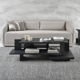 EthnicraftSalontafelAbstractGevernistTeakhout140x85cm-Zwart