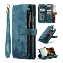 CaseMe-TelefoonhoesjegeschiktvoorSamsungGalaxyS20-WalletBookCasemetritssluiting-Magneetsluiting-Blauw