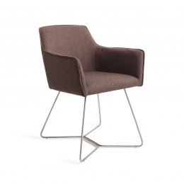 JesperHomeEetkamerstoelHofuBeehiveSteel-PottersClay