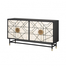 RichmondDressoirNovasHoutenijzer150cm-Wit