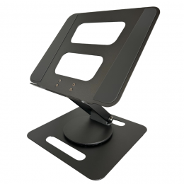 Case2go-ErgonomischeLaptopStandaard-360GradenDraaibaar-Inhoogteverstelbaar-Verhogervoor11tot17inch-Aluminium-Grijs
