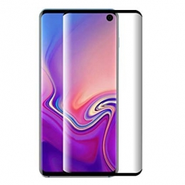 ScreenprotectorgeschiktvoorSamsungGalaxyS10e-FullCoverScreenprotector-GehardGlas-Zwart