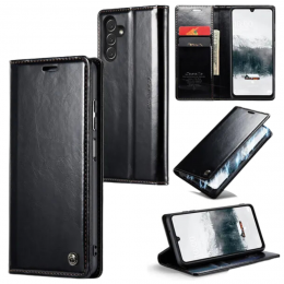 CaseMe-TelefoonhoesjegeschiktvoorSamsungGalaxyA15-FlipWalletCase-Magneetsluiting-Zwart